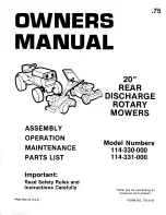 MTD 114-330-000 Owner'S Manual preview