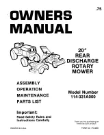 Preview for 1 page of MTD 114-331A000 Owner'S Manual