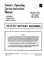 MTD 115-150A Owner'S Operating Service Instruction Manual предпросмотр