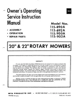 MTD 115-890A Owner'S Operating Service Instruction Manual предпросмотр