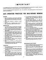 Предварительный просмотр 2 страницы MTD 116-100A Owner'S Operating Service Instruction Manual