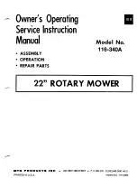 MTD 116-340A Owner'S Operating Service Instruction Manual предпросмотр