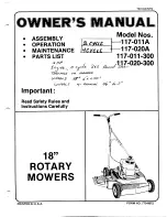 MTD 117-011-300 Owner'S Manual предпросмотр