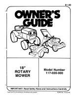 MTD 117-020-000 Owner'S Manual preview