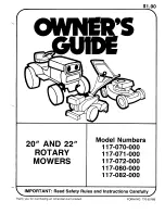 MTD 117-070-000 Owner'S Manual preview