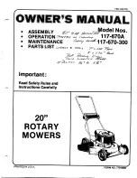 Preview for 1 page of MTD 117-670-300 Owner'S Manual