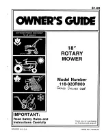 MTD 118-020R000 Owner'S Manual предпросмотр