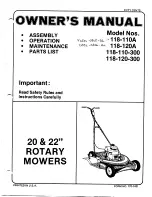 Preview for 1 page of MTD 118-110-300 Owner'S Manual