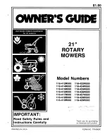 Предварительный просмотр 1 страницы MTD 118-412R000 Owner'S Manual