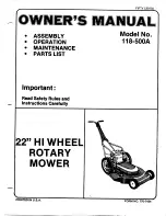 MTD 118-500A Owner'S Manual предпросмотр