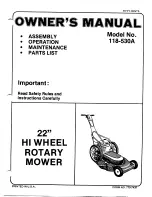 MTD 118-530A Owner'S Manual preview