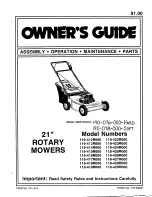 Предварительный просмотр 1 страницы MTD 119-412R000 Owner'S Manual