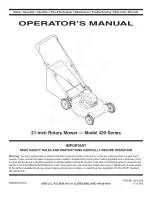 Preview for 1 page of MTD 11A-429R729 Operator'S Manual