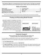 Предварительный просмотр 2 страницы MTD 11A-503F000 Operator'S Manual