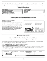 Предварительный просмотр 2 страницы MTD 11A-508H731 Operator'S Manual