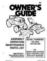 Предварительный просмотр 1 страницы MTD 120-336-300 Owner'S Manual