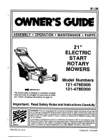 Предварительный просмотр 1 страницы MTD 121-476E000 Owner'S Manual