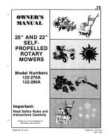 MTD 122-270A Owner'S Manual preview