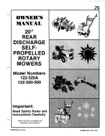 MTD 122-320-300 Owner'S Manual preview