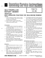 MTD 123-260 Operating/Service Instructions Manual preview