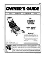 Preview for 1 page of MTD 123-848C000 Owner'S Manual