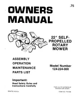 MTD 124-224-000 Owner'S Manual предпросмотр