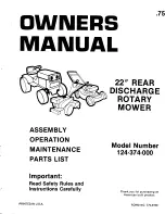 MTD 124-374-000 Owner'S Manual preview