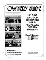 Предварительный просмотр 1 страницы MTD 125-204-000 Owner'S Manual