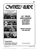 Preview for 1 page of MTD 125-365-000 Owner'S Manual