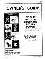 Preview for 1 page of MTD 126-216-000 Owner'S Manual