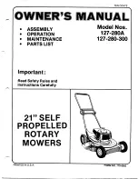 Предварительный просмотр 1 страницы MTD 127-280-300 Owner'S Manual