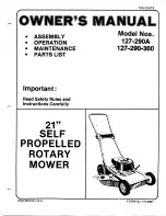 MTD 127-290-300 Owner'S Manual preview