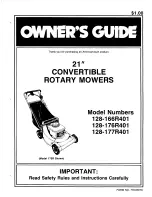 MTD 128-166R401 Owner'S Manual preview