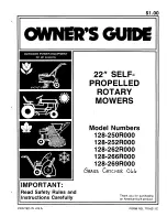 Предварительный просмотр 1 страницы MTD 128-250R000 Owner'S Manual