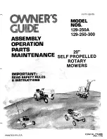 Preview for 1 page of MTD 129-250-300 Owner'S Manual