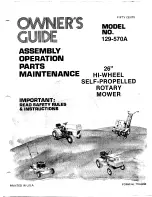 Предварительный просмотр 1 страницы MTD 129-570A Owner'S Manual