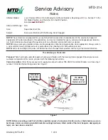 Предварительный просмотр 1 страницы MTD 13 7 S Series Service Advisory