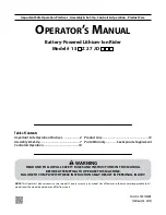 Предварительный просмотр 1 страницы MTD 13 Z27JD Series Operator'S Manual