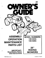 Предварительный просмотр 1 страницы MTD 130-525A Owner'S Manual