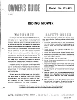 Preview for 1 page of MTD 131-412 Owner'S Manual