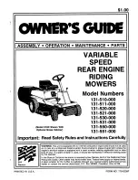 Предварительный просмотр 1 страницы MTD 131-510-000 Owner'S Manual