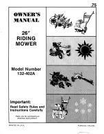 Предварительный просмотр 1 страницы MTD 132-402A Owner'S Manual