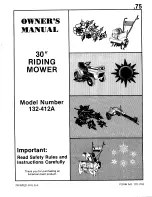 MTD 132-412A Owner'S Manual предпросмотр