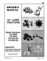 Preview for 1 page of MTD 132-465-300 Owner'S Manual