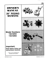 Preview for 1 page of MTD 132-525A Owner'S Manual