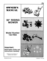 Предварительный просмотр 1 страницы MTD 132-796A Owner'S Manual