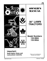 Предварительный просмотр 1 страницы MTD 133-390A Owner'S Manual