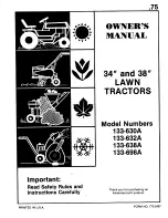 MTD 133-630A Owner'S Manual preview