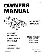 Предварительный просмотр 1 страницы MTD 134-526-000 Owner'S Manual