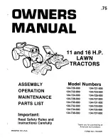 Предварительный просмотр 1 страницы MTD 134-720-000 Owner'S Manual